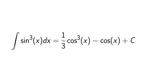 integral of sin 3x